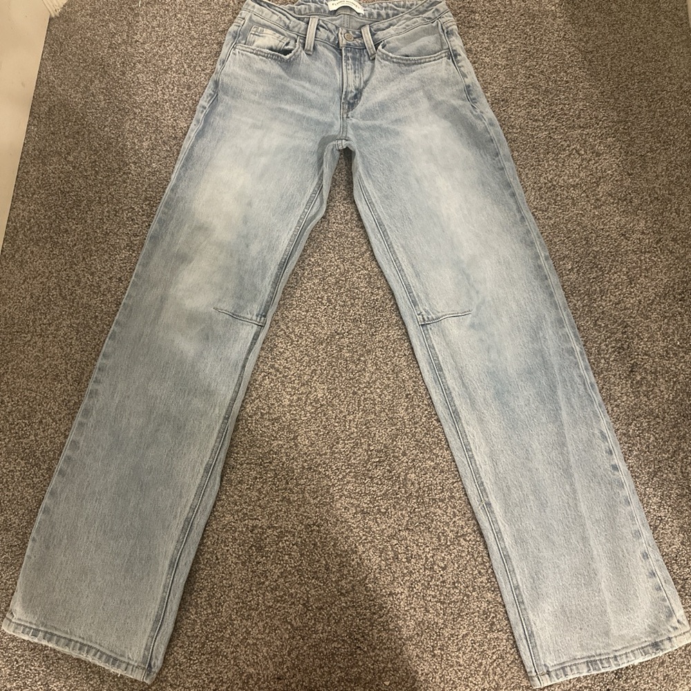 Buckle Light Blue Straight Leg Jeans